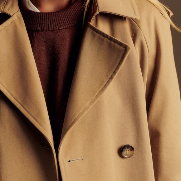 Sezane Tan Trench Coat for Women - Picture 2 of 12